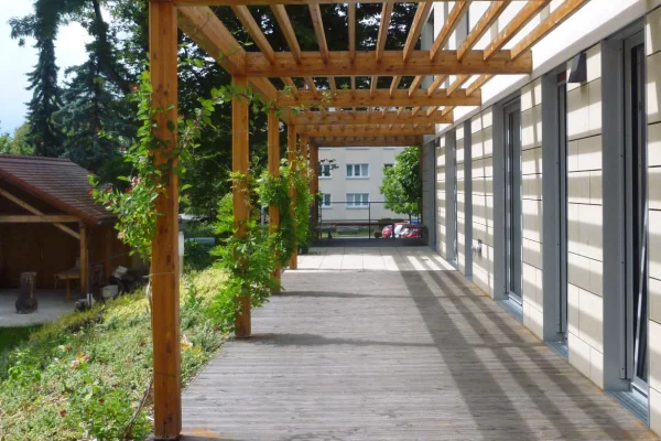 Neubau Wirtschaftshof, Psychiatrie und Bettenhaus, Rudolf-Virchow-Klinikum, Glauchau 